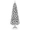 7.5Ft Pre-lit Artificial Pencil Christmas Tree Snow Flocked with 350 LED Lights